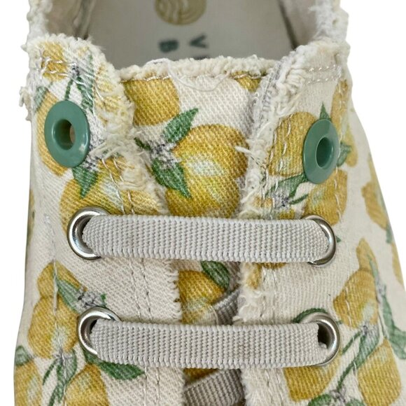 Vionic Beach Pismo Sneakers Womens Size 9.5 Lemons Yellow Canvas Slip On Comfort - Picture 4 of 13